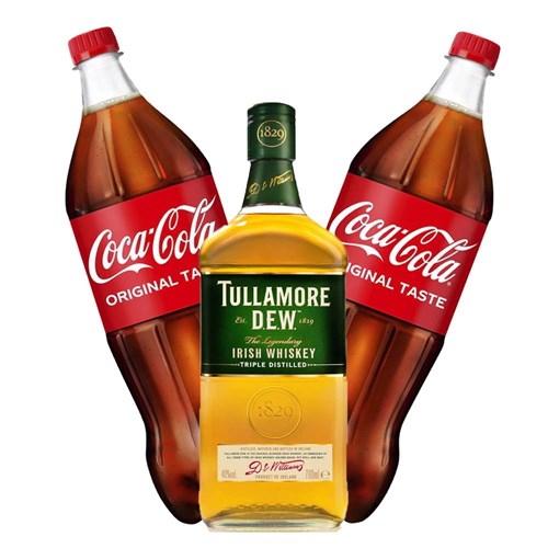 Tullamore Dew Blended Whiskey 70cl with Coca-Cola Mixer